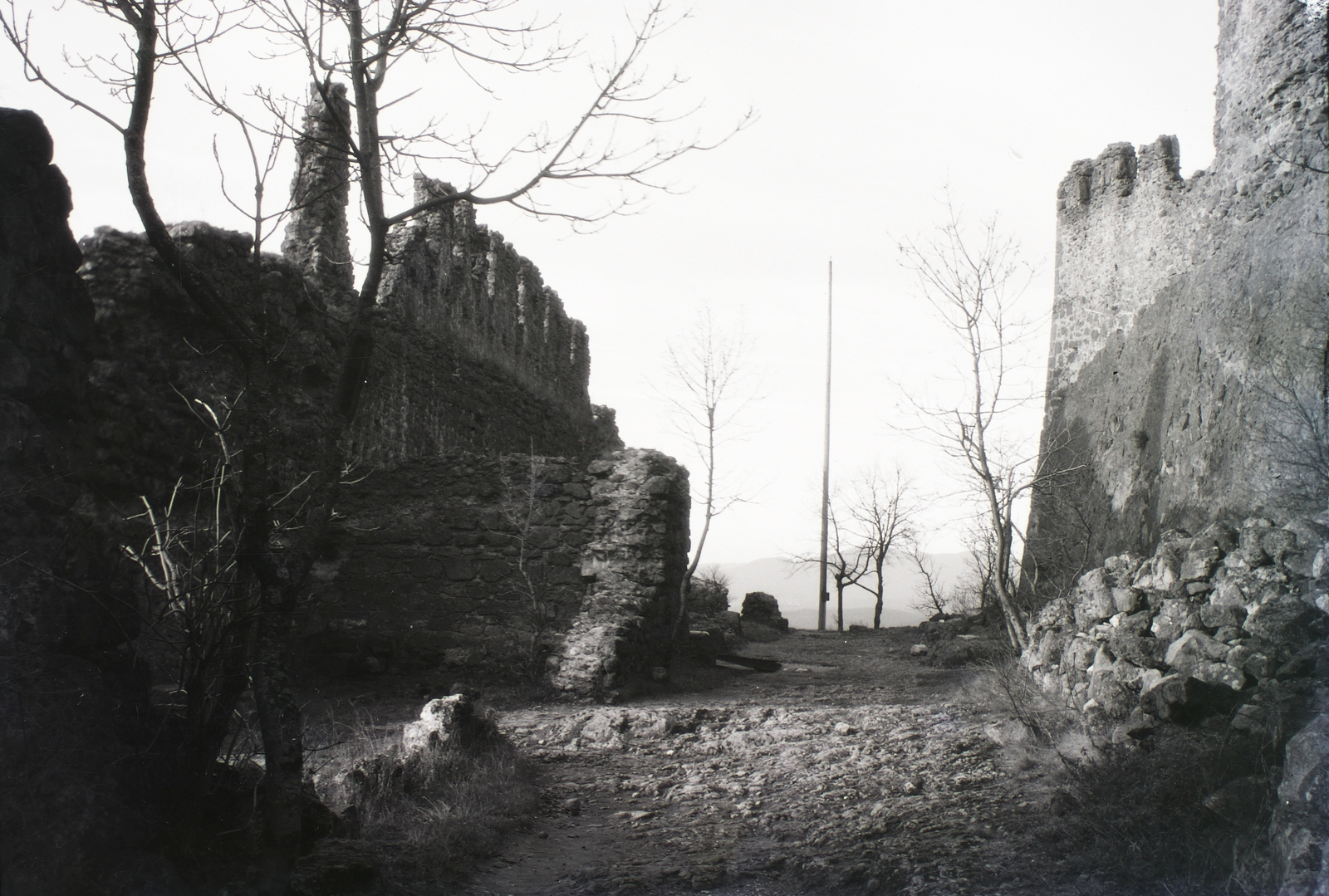 Hungary,Danube Bend, Visegrád, Fellegvár., 1929, Schermann Ákos, Schermann Szilárd, castle ruins, Fortepan #95391