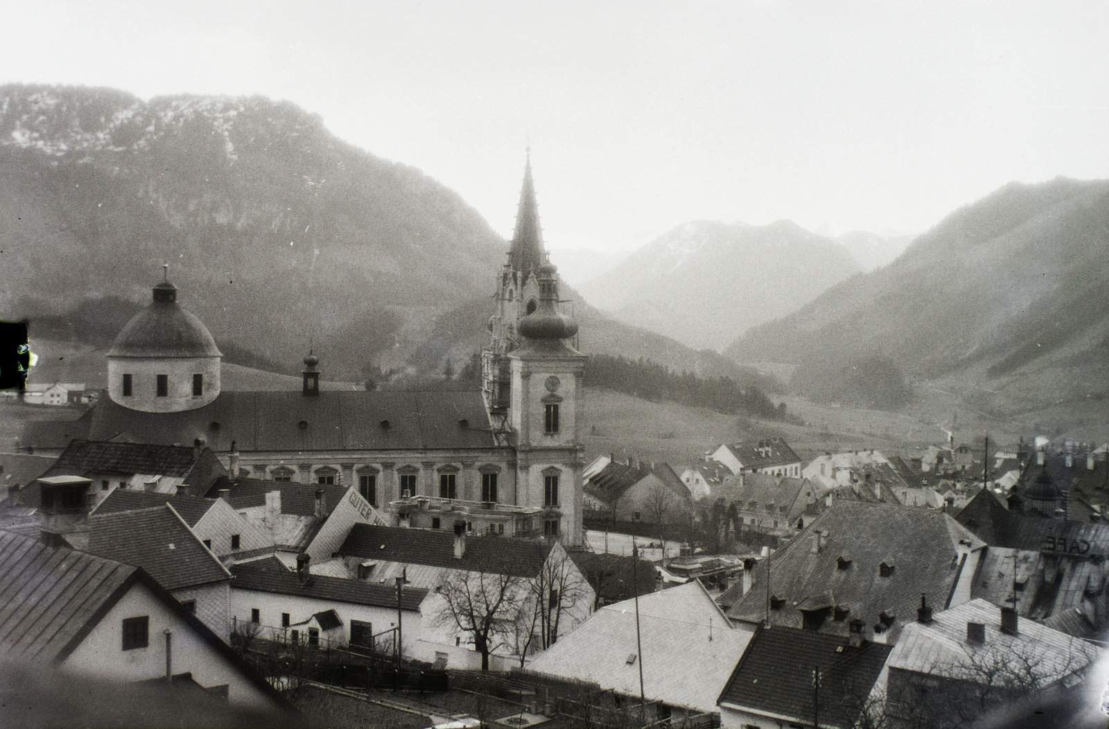 Austria, Mariazell, középen a Bazilika., 1930, Schermann Ákos, Schermann Szilárd, basilica, Baroque-style, Catholic Church, Domenico Sciassia-design, Fortepan #95402
