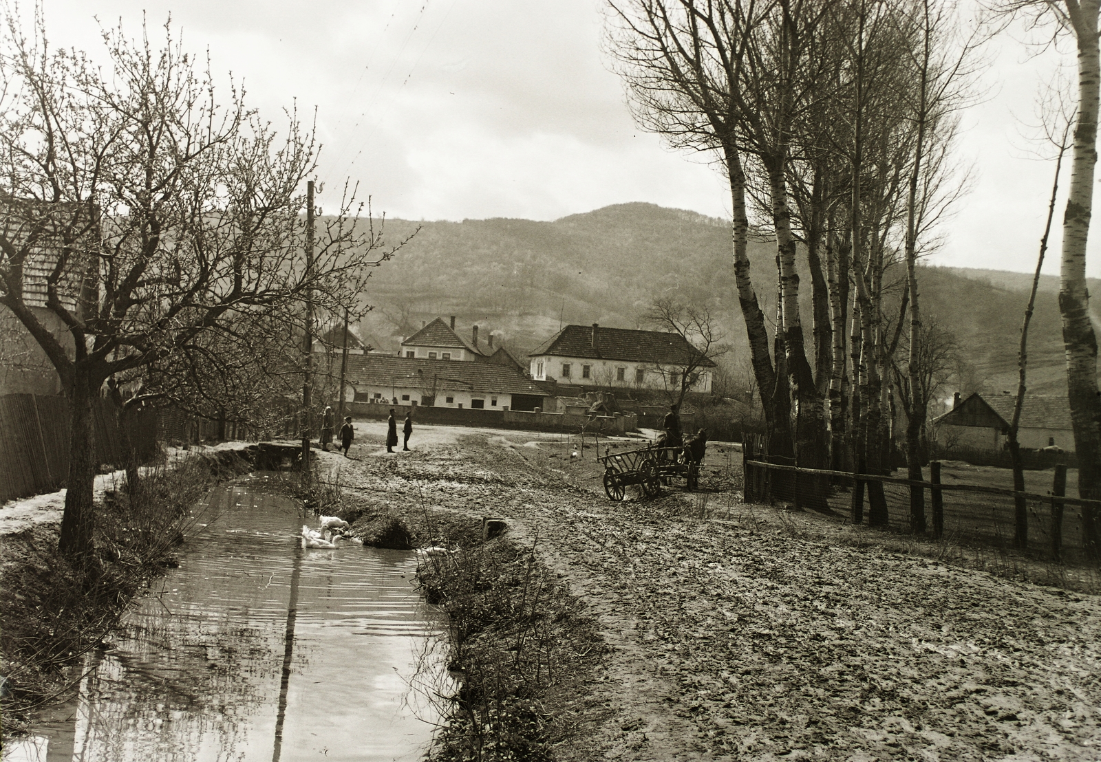 Hungary, Hont, Vasút utca az Ipoly utca felé nézve., 1935, Schermann Ákos, Schermann Szilárd, Fortepan #95549