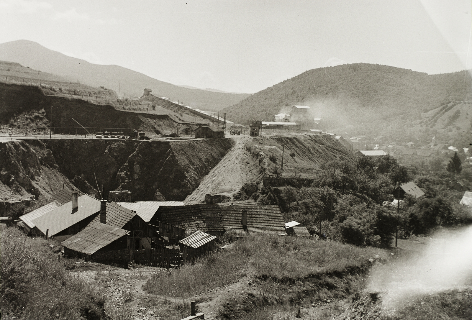 Slovakia, Dobšiná, azbeszt bánya és feldolgozó üzem., 1943, Schermann Ákos, Schermann Szilárd, Czechoslovakia, mining, factory, Fortepan #95557