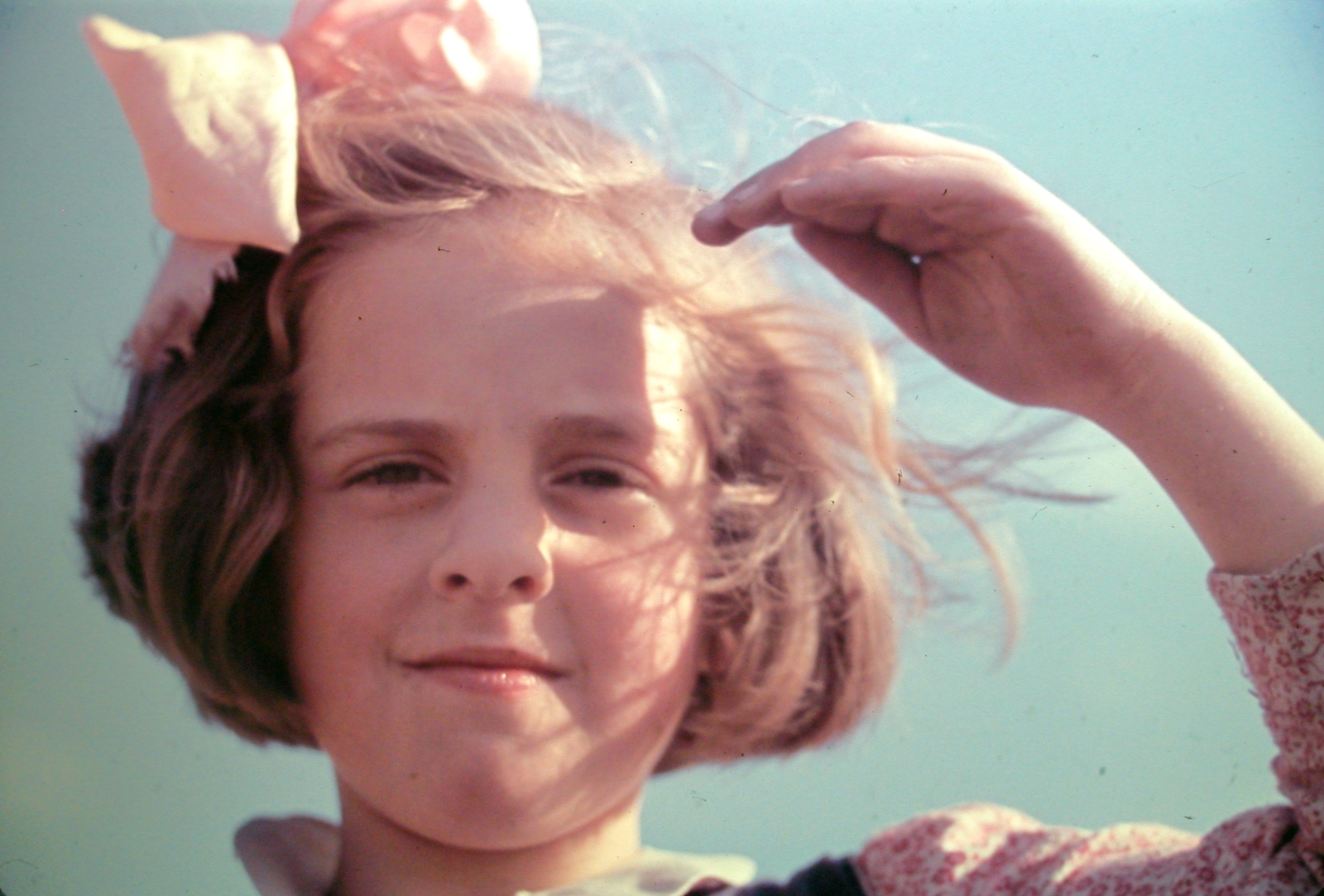 1950, Fortepan, portrait, colorful, girl, ribbon, Fortepan #9559