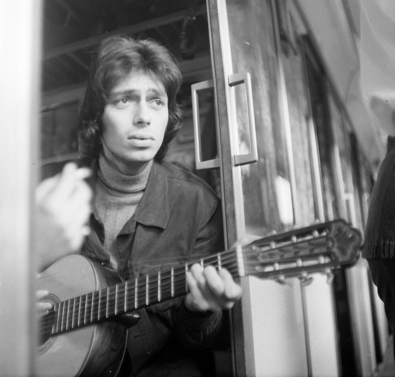 Hungary, Varga Károly színművész., 1976, Kádas Tibor, celebrity, music, railway, actor, Fortepan #9574