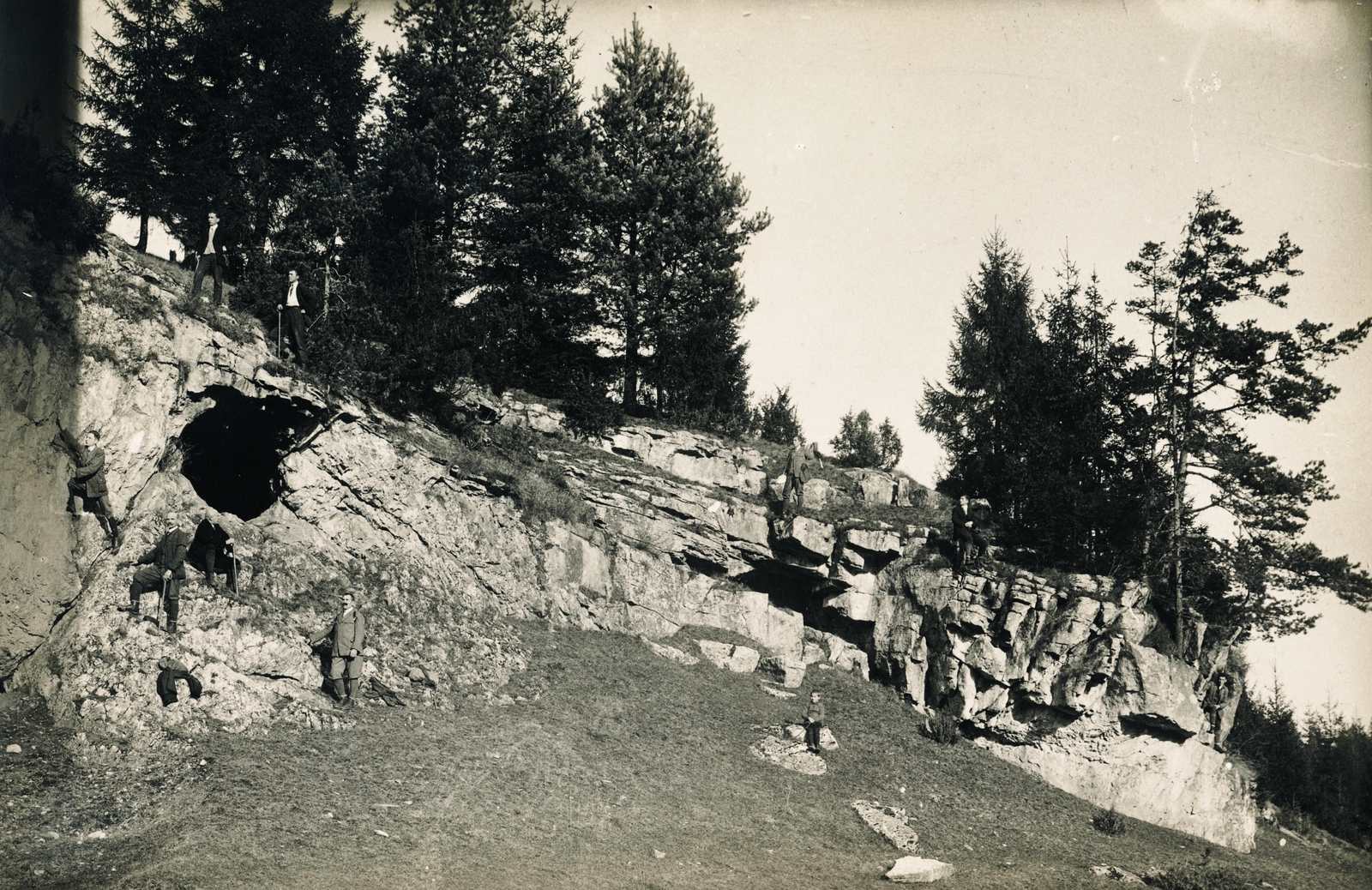 Slovakia, Slovak Paradise National Park, Čingov, barlangok., 1928, Schermann Ákos, Czechoslovakia, cave, Fortepan #95884
