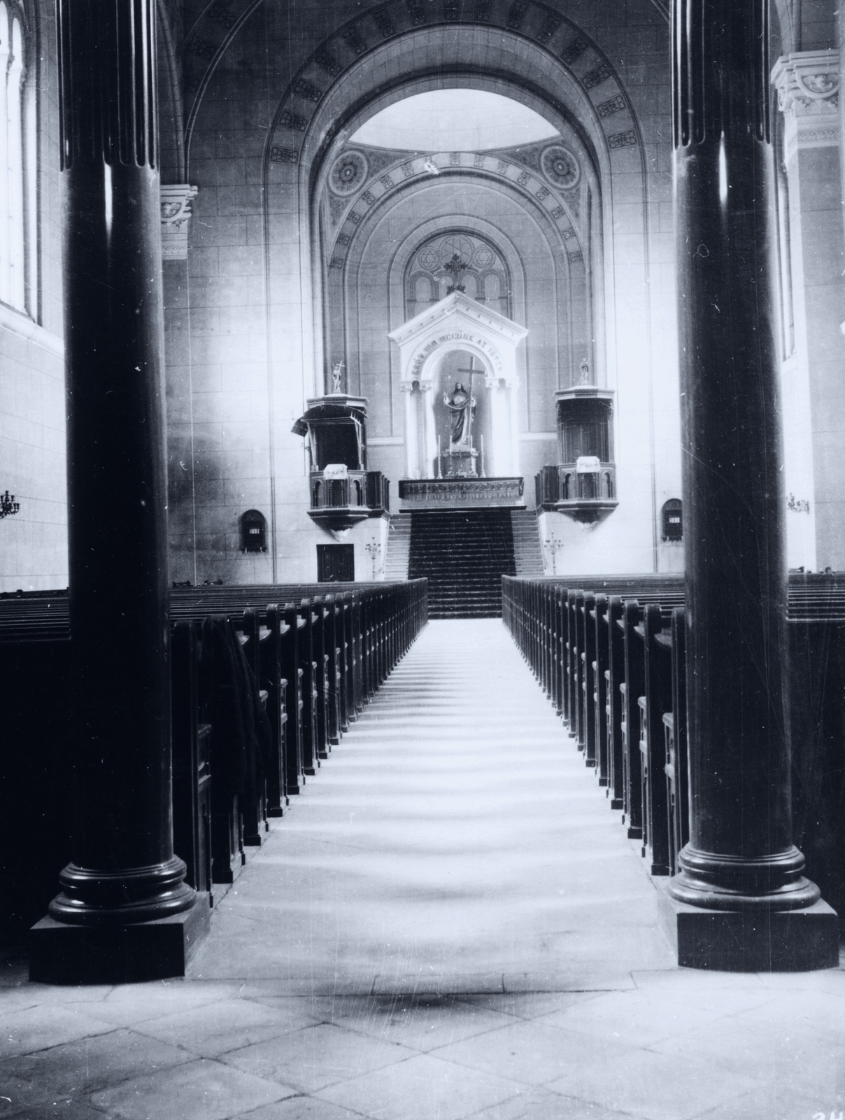 Slovakia, Kežmarok, az új evangélikus templom., 1930, Schermann Ákos, Czechoslovakia, church interior, Fortepan #95989