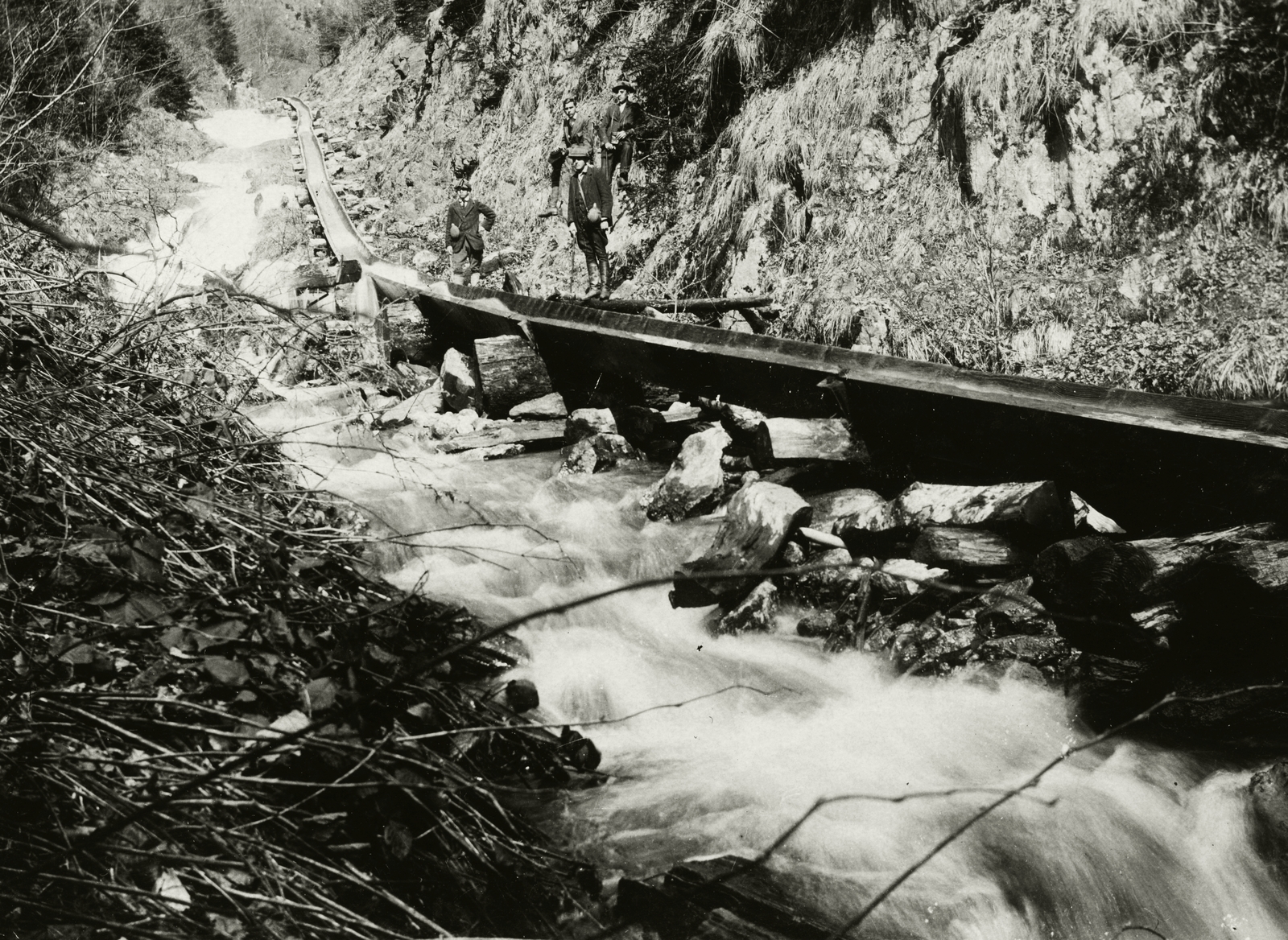 Slovakia, Kis-Fátra, Rajeci havasok., 1928, Schermann Ákos, Czechoslovakia, stream, Fortepan #96008