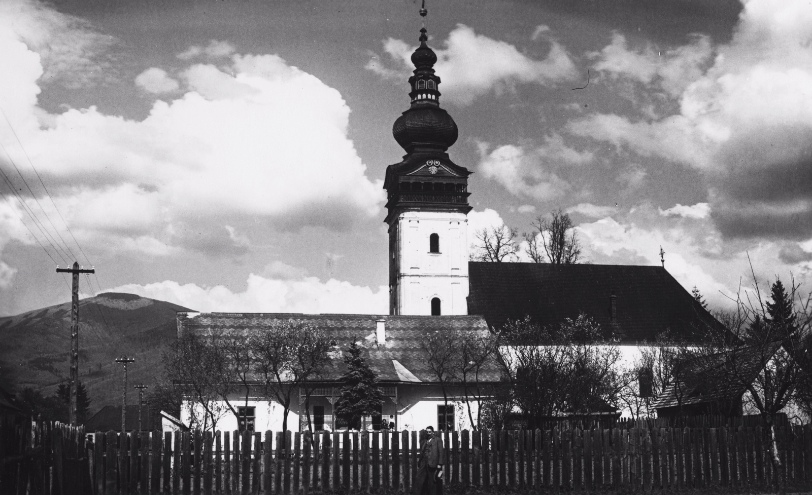 Slovakia, Revúca, evangélikus templom., 1935, Schermann Ákos, church, lath fence, Classicism, Fortepan #96022