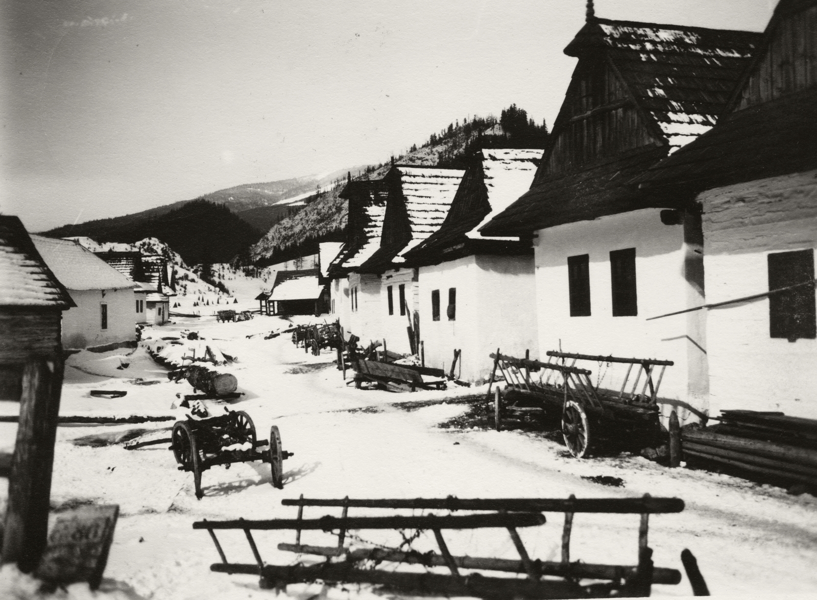 Slovakia, Vernár, 1933, Schermann Ákos, Sztehlo János, chariot, hip-roof, Fortepan #96061