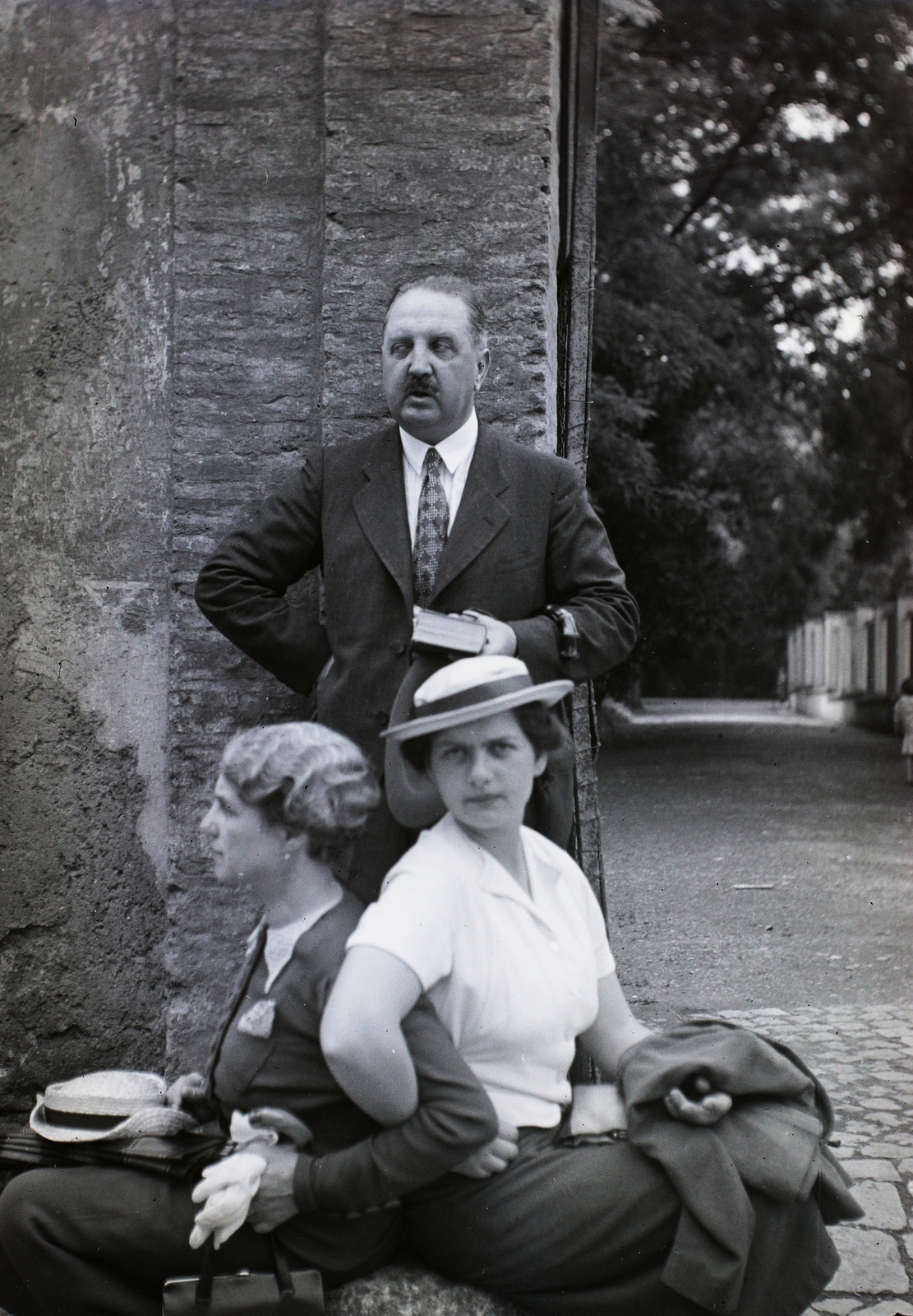 Olaszország, Róma, Neÿ Ákos MÁV igazgató családja nőtagjaival., 1937, Buzinkay Géza, Fortepan #96190