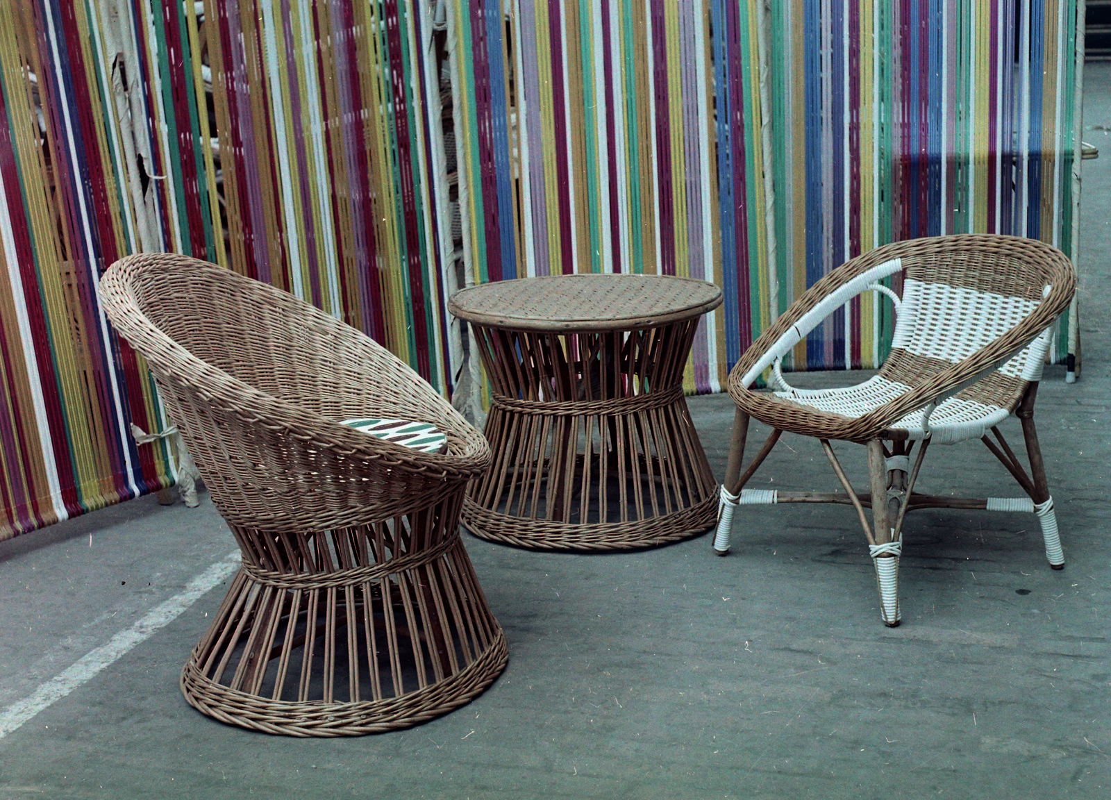 1966, Kotnyek Antal, colorful, rattan furniture, Fortepan #96415
