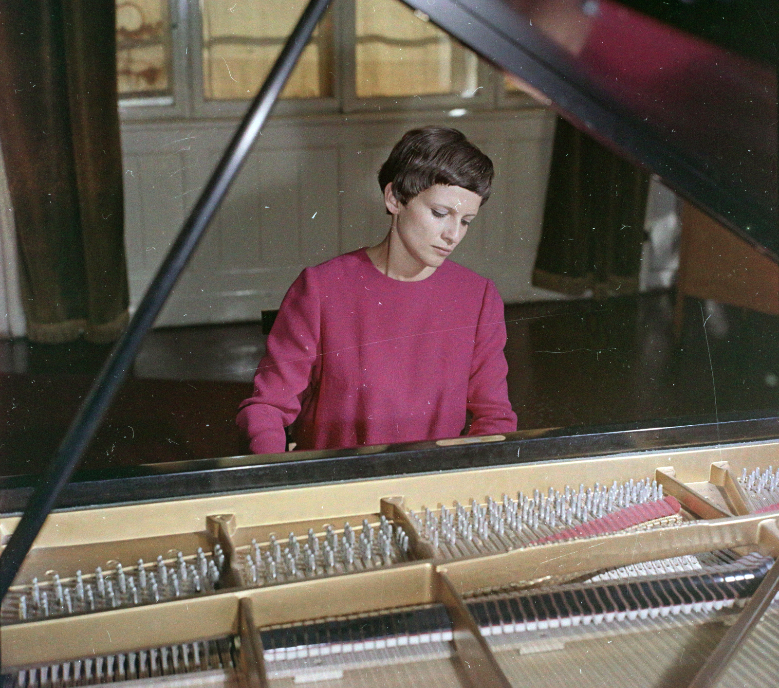 Hungary, Sirokay Zsuzsanna zongoraművész., 1969, Kotnyek Antal, colorful, piano, Fortepan #96498