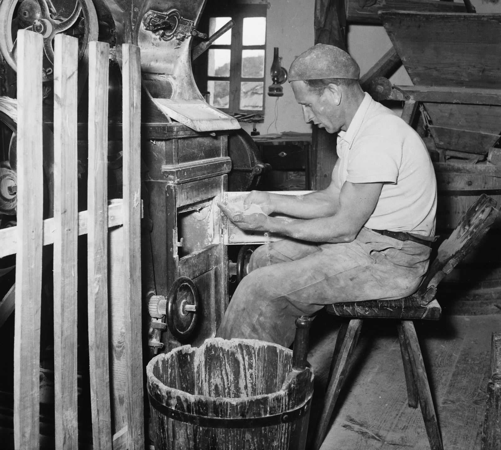 Hungary, Jásd, a Gaja-patak melletti malom., 1957, Kotnyek Antal, watermill, Fortepan #96512