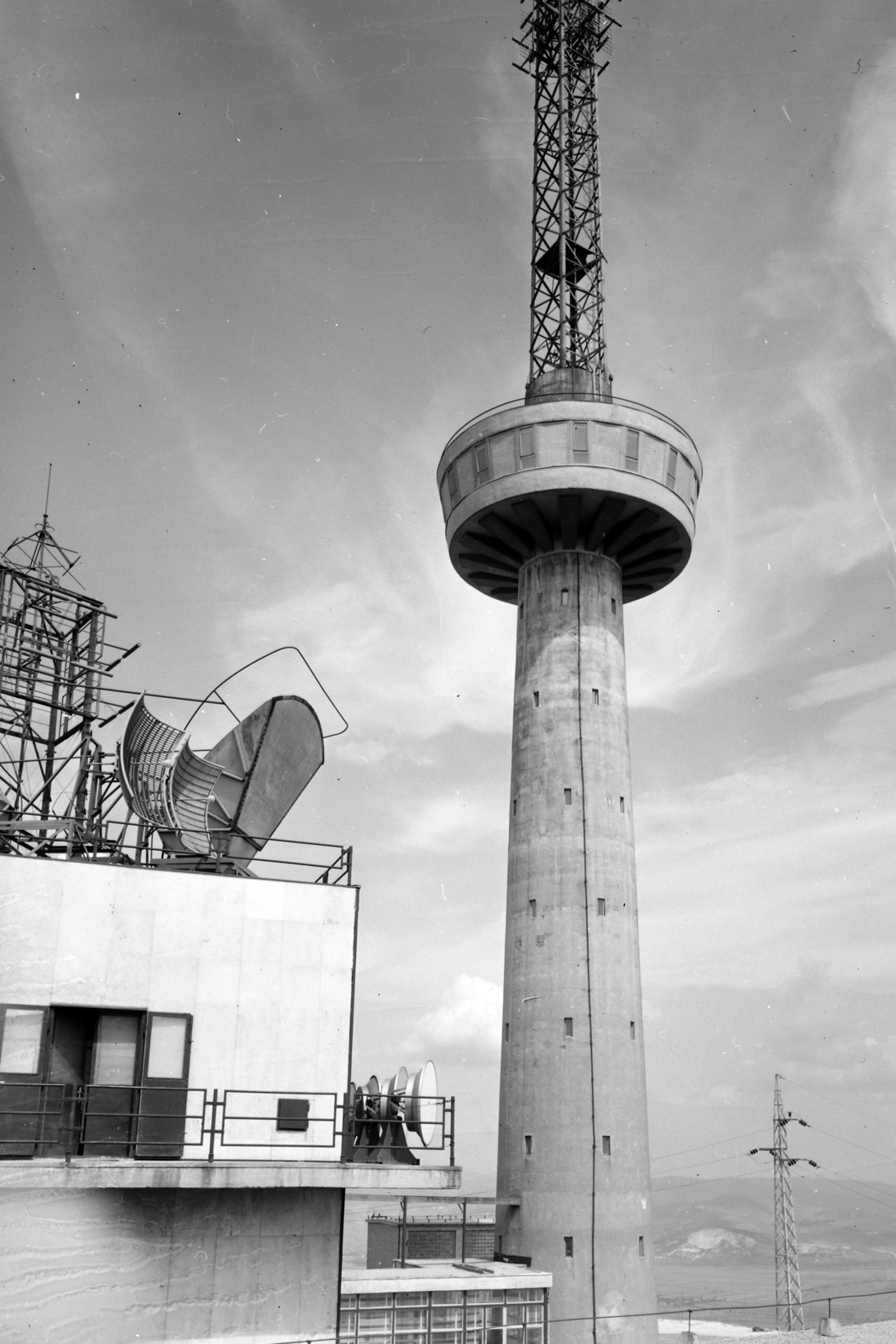 Hungary, Tokaj, Kopasz-hegy, TV adótorony., 1966, UVATERV, TV tower, Fortepan #96832