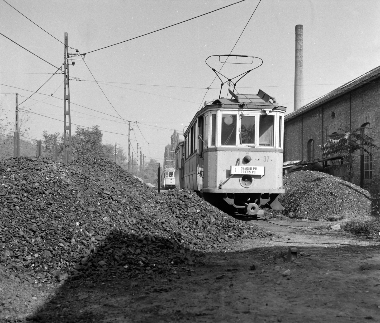 Hungary, Szeged, Pulz utca, az SZKV (később SZKT) kocsiszíne., 1968, UVATERV, tram, depot, Fortepan #97389