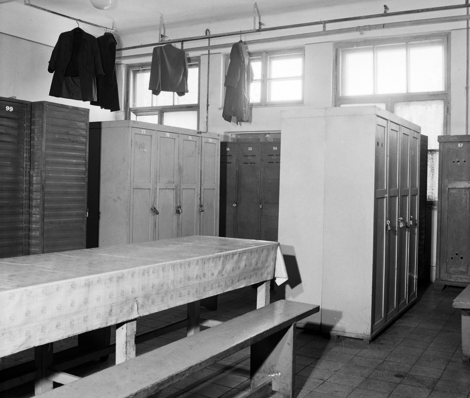 Hungary, 1968, UVATERV, dressing table, wardrobe, tiring-room, Fortepan #97394