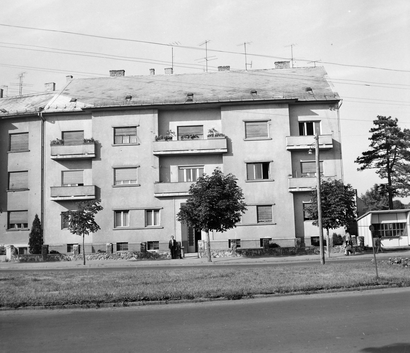 Magyarország, Sopron, Frankenburg út 4., 1968, UVATERV, bauhaus, Fortepan #97467