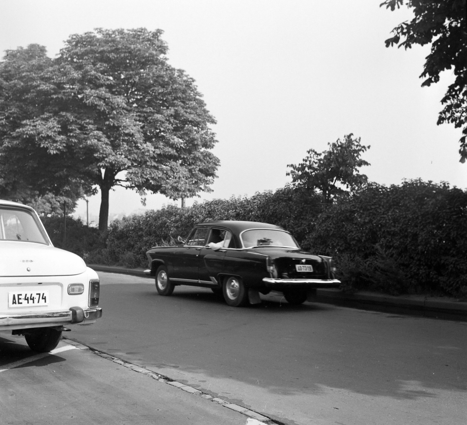 Hungary, Budapest XI., Műegyetem rakpart., 1970, UVATERV, M21 Wolga, number plate, Budapest, Fortepan #97900