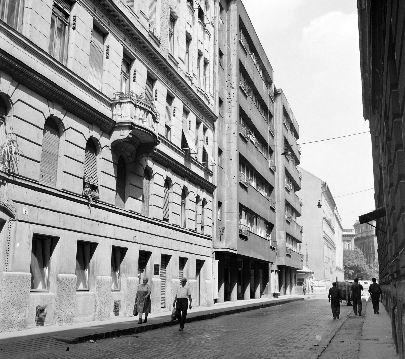Hungary, Budapest IX., Köztelek utca az Üllői út felé nézve., 1971, UVATERV, street view, genre painting, Budapest, Fortepan #98139