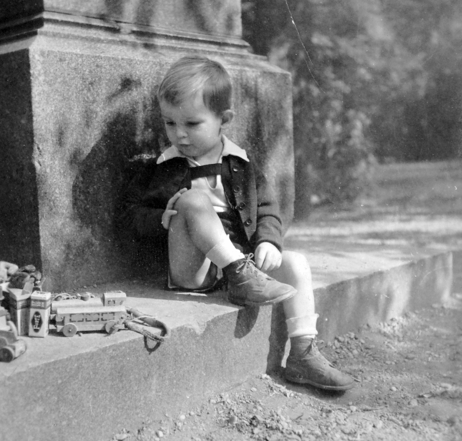 1953, Fortepan, portrait, toy, summer, toy, boy, kid, Forte-brand, Fortepan #9815