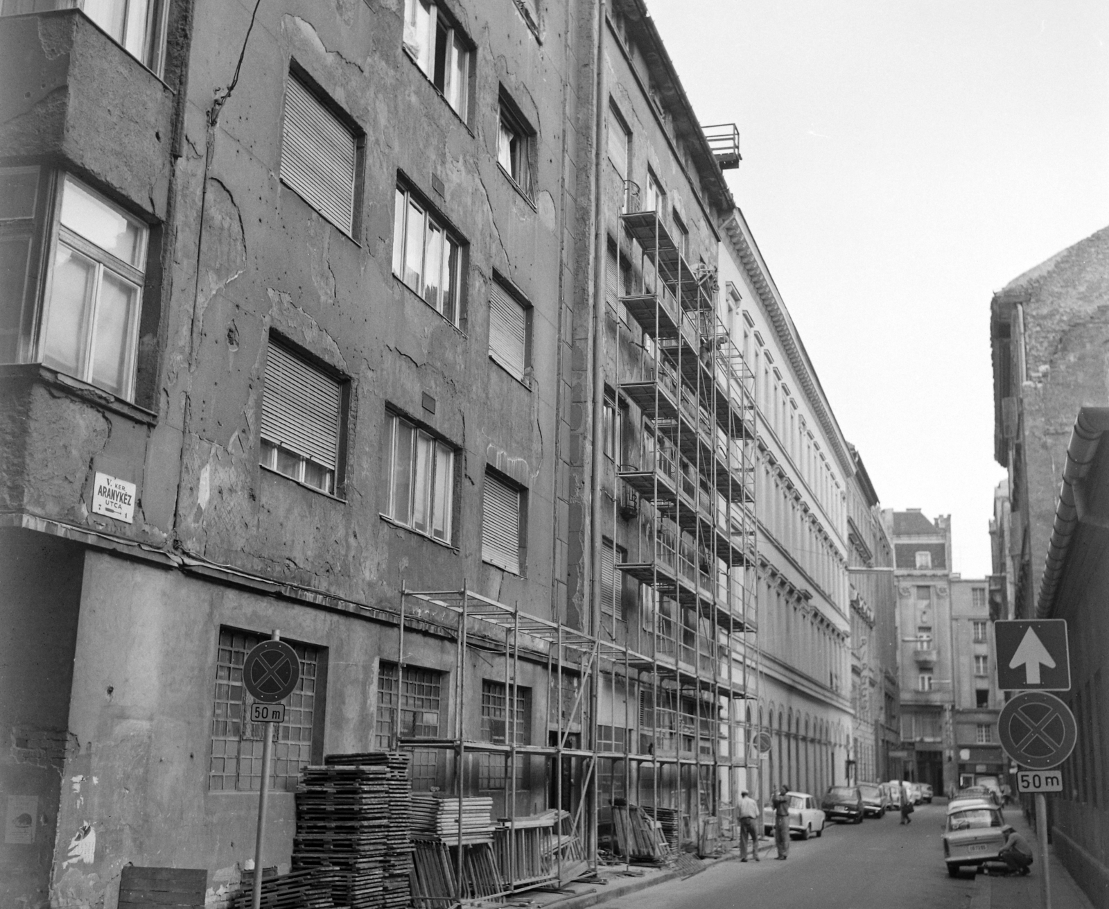 Hungary, Budapest V., Aranykéz utca a Régi posta utca felé nézve., 1974, UVATERV, Budapest, Fortepan #98654