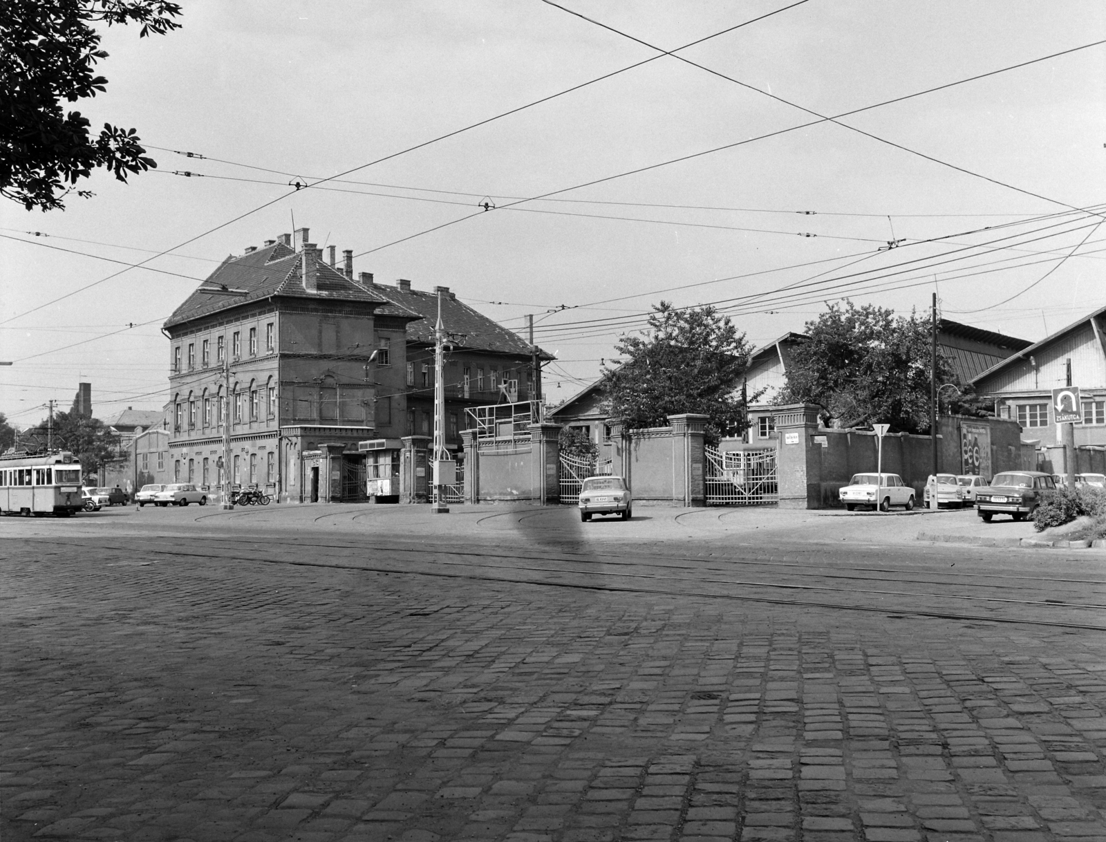 Hungary, Budapest XI., Bartók Béla út 137-135., Kelenföld kocsiszin és a Füzesi Árpád Főműhely., 1974, UVATERV, tram, Ganz UV tramway, Budapest, carbarn, Fortepan #98667