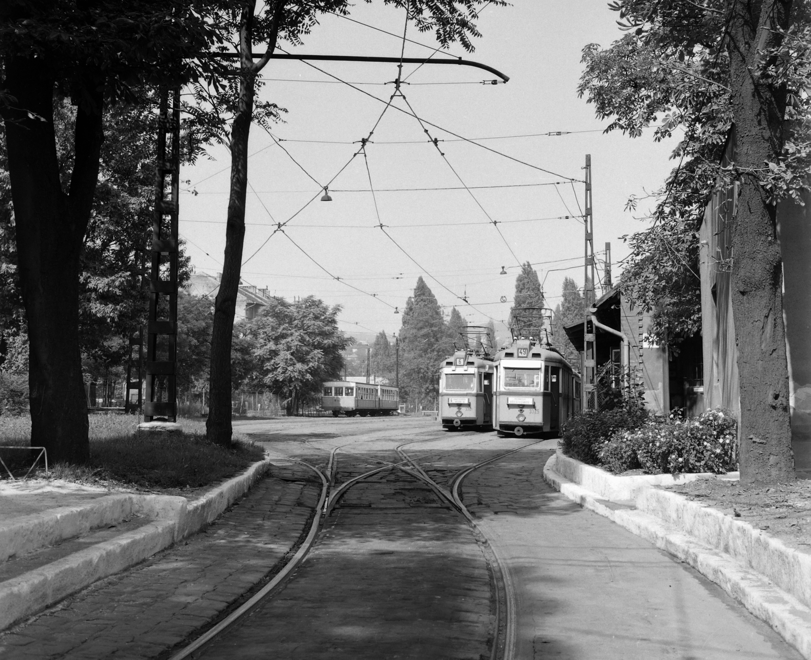 Hungary, Budapest XI., Bartók Béla út 137., Kelenföld kocsiszin., 1974, UVATERV, tram, destination sign, Budapest, carbarn, public transport line number, Fortepan #98677