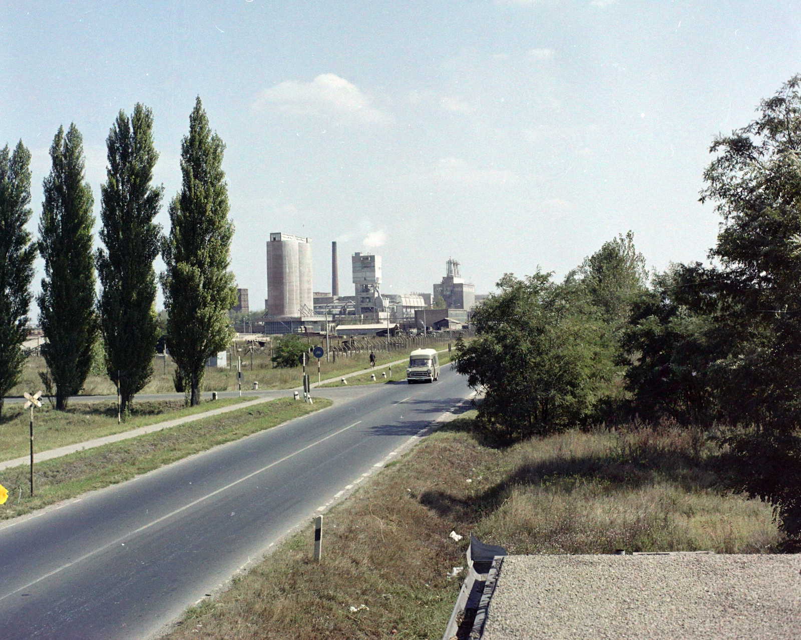 Hungary, Almásfüzitő, Timföldgyár., 1973, UVATERV, colorful, factory, factory chimney, alumina factory, Fortepan #99257