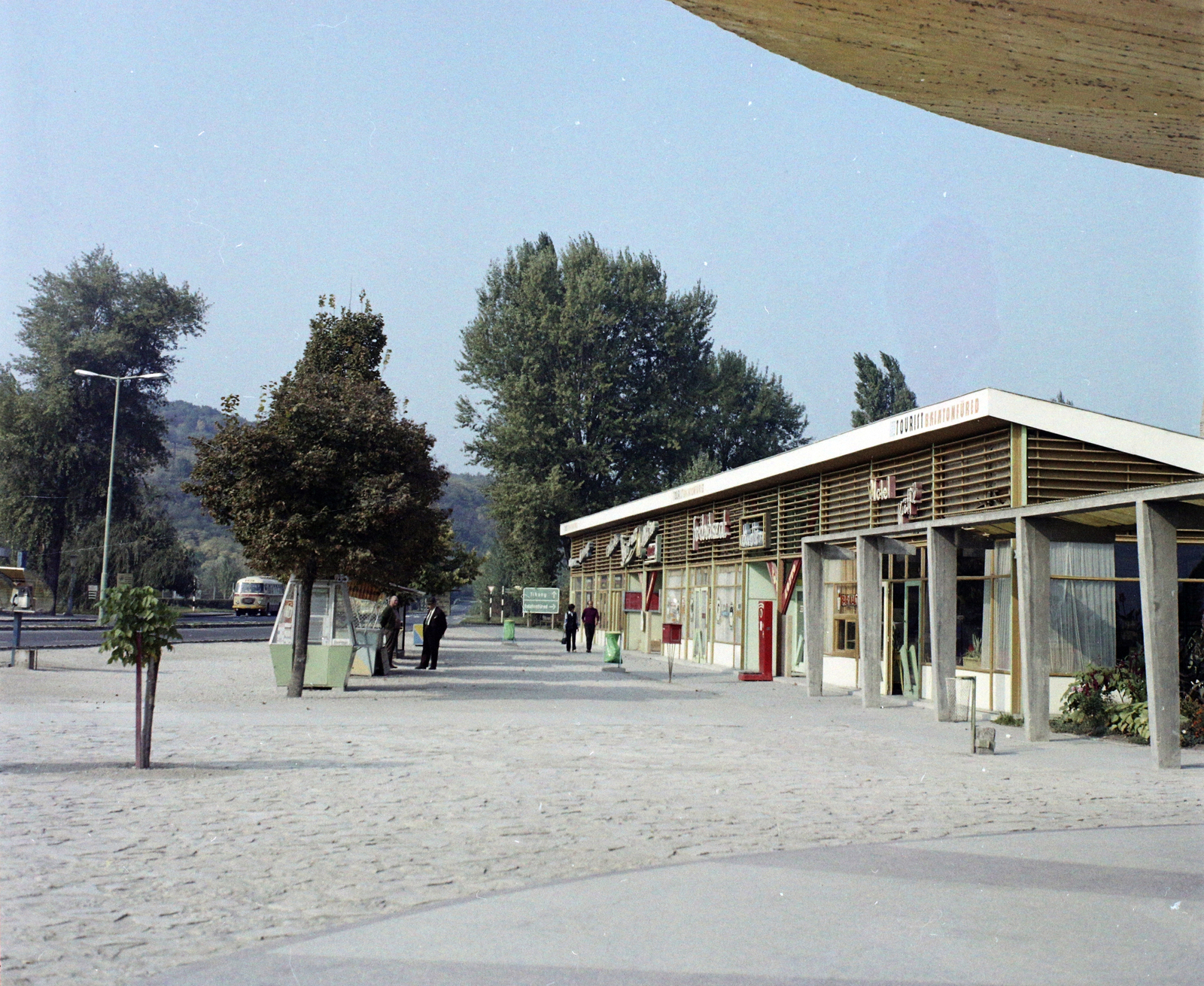 Hungary,Lake Balaton, Tihany, rév, üzletsor., 1973, UVATERV, colorful, Fortepan #99300