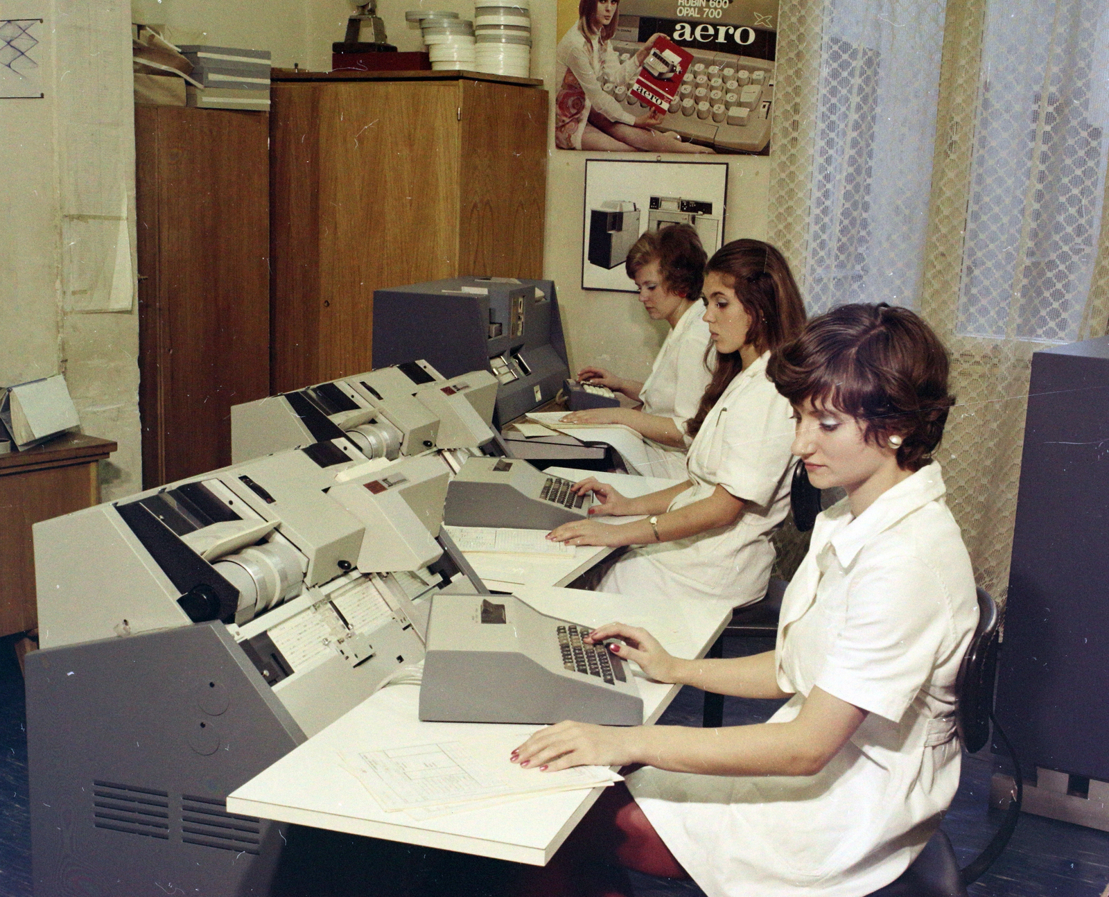 Hungary, 1974, UVATERV, colorful, data recording, Fortepan #99363