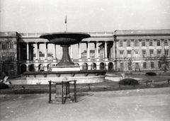 Poland, Warsaw, Szász Kert (Ogród Saski), háttérben a Szász Palota., 1944, Jezsuita Levéltár, palace, Neoclassical architecture, Enrico Marconi-design, Adam Idźkowski-design, Fortepan #100434