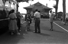 Franciaország, Thonon-les-Bains, Genfi-tó, kikötő, szemben a vámépület., 1960, Dobóczi Zsolt, Fortepan #100690