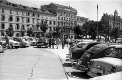 Horvátország,Adria, Split, a Riva, Split sétatere (Obala Hrvatskog narodnog preporoda)., 1963, Dobóczi Zsolt, GAZ M21 Volga, Zastava 750, Skoda Octavia, Volkswagen Bogár, Renault 10, Fiat 1300/1500, Moszkvics 403, Peugeot 403, Fortepan #100697