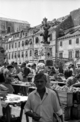 Horvátország, Dubrovnik, Gondulić tér., 1963, Dobóczi Zsolt, piac, Fortepan #100725