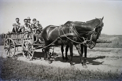 1940, Dobóczi Zsolt, chariot, Horse-drawn carriage, Fortepan #100812