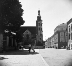 Lengyelország, Krakkó, Ulica Grodzka, szemben a Szent András-templom (Kościół św. Andrzeja)., 1963, Magyar Pál, templom, utcakép, Fortepan #101303