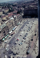 Horvátország, Zágráb, Jellasics bán tér (Trg bana Josipa Jelačića) az ulica Tome Bakaća felé nézve., 1964, Magyar Pál, Jugoszlávia, színes, Fortepan #101422