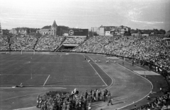 Magyarország, Népstadion, Budapest XIV., Magyarország - Szovjetunió (1:2) labdarúgó-mérkőzés 1957. szeptember 22-én., 1960, Magyar Pál, Budapest, Fortepan #101469