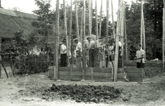 1940, Győző József, construction, worker, groundwork, Fortepan #101593