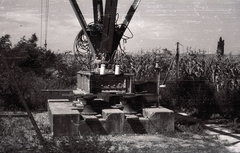 Magyarország, Szigetszentmiklós, a lakihegyi 20 kW-os Telefunken adó tornya és antennája., 1947, Győző József, Fortepan #101635