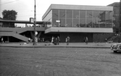 Magyarország, Budapest I., Krisztina körút, Déli pályaudvar, jobbra az Alkotás utca., 1965, Sugár Ferenc, óra, Budapest, Fortepan #101697