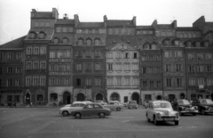 Lengyelország, Varsó, Óvárosi piactér (Rynek Starego Miasta)., 1966, Sugár Ferenc, Wartburg 311/312, Trabant 601, FSO Syrena, FSO Warszawa, Fortepan #101718