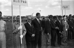 Oroszország, Moszkva, Tusinoi repülőtér, IV. Motoros Műrepülő Világbajnokság 1966. augusztus 7-14., 1966, Sugár Ferenc, Szovjetunió, cirill írás, Fortepan #101746