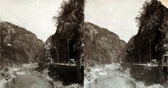 Romania,Transylvania, Zsil folyó, Szurdok-szoros. Magyar-román határátkelő., 1905, Fortepan/Album007, stereophoto, Fortepan #101877