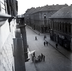 Hungary, Budapest VII., Garay utca és a Nefelejcs utca kereszteződése., 1941, Kurutz Márton, street view, motorcycle with sidecar, view, Budapest, Fortepan #10193