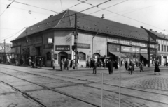 Magyarország, Budapest IV., István (Bajcsy-Zsilinszky) út - Árpád út sarok. A kép forrását kérjük így adja meg: Fortepan / Budapest Főváros Levéltára. Levéltári jelzet: HU_BFL_XV_19_c_11, 1961, Budapest Főváros Levéltára / Városrendezési és Építészeti Osztályának fényképei, A Fővárosi Tanács VB Városrendezési és Építészeti Osztályának, sínpálya, Budapest, Fortepan #102079