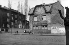 Magyarország, Budapest IV., Árpád út, balra az Árpád Kórház., 1961, Budapest Főváros Levéltára / Városrendezési és Építészeti Osztályának fényképei, A Fővárosi Tanács VB Városrendezési és Építészeti Osztályának, gyógyintézmény, Budapest, Fortepan #102102