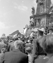 Hungary, Budapest I., Szentháromság-szobor., 1943, Kurutz Márton, religion, Holy Trinity Statue, monstrance, Budapest, Fortepan #10284