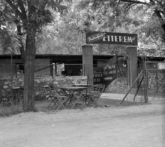 Magyarország, Budapest III., Királyok (Vörös Hadsereg) útja 272. Pünkösdfürdő étterem. A kép forrását kérjük így adja meg: Fortepan / Budapest Főváros Levéltára. Levéltári jelzet: HU.BFL.XV.19.c.10, 1959, Budapest Főváros Levéltára / BRFK helyszínelési fényképei, BRFK Hivatala Bűnügyi Technikai Osztály, kerthelyiség, Budapest, Fortepan #104080