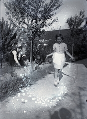 1932, Kurutz Márton, jump rope, girl, Fortepan #10469