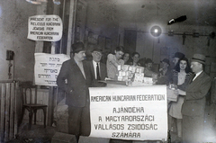 Magyarország, Budapest VII., Kazinczy utcai orthodox központ., 1946, Hámori Gyula, zsidóság, Budapest, héber írás, raktár, Fortepan #104719