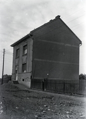 1932, Kurutz Márton, pylon, lath fence, house, Fortepan #10481